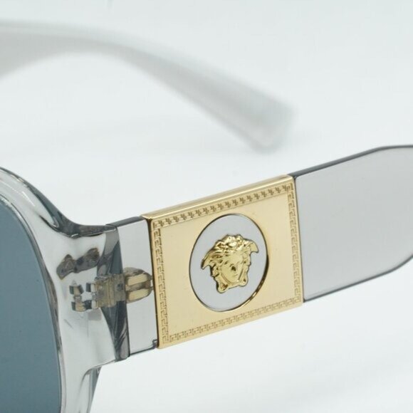 🕶️ New Versace VE4436U 530580 Sunglasses - Transparent Grey Frame - Picture 12 of 12